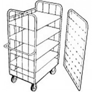 Shelf Trolley With Retaining Rod Sides